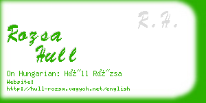 rozsa hull business card